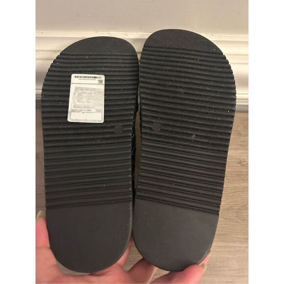 Aqua Womens Navy Plaid Padded Margo Round Toe Platform Slingback Sandals 6M new - Picture 9 of 10